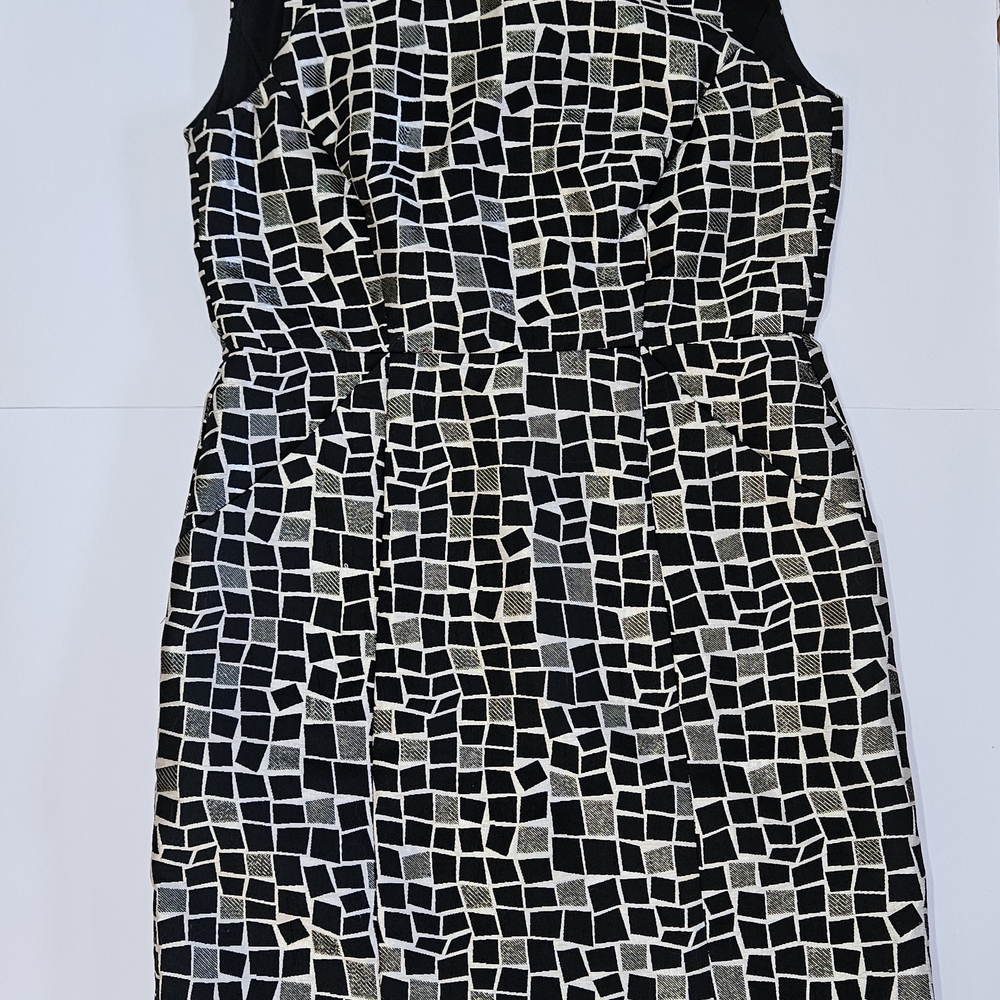 Elegant Black and Golden Mosaic Dress